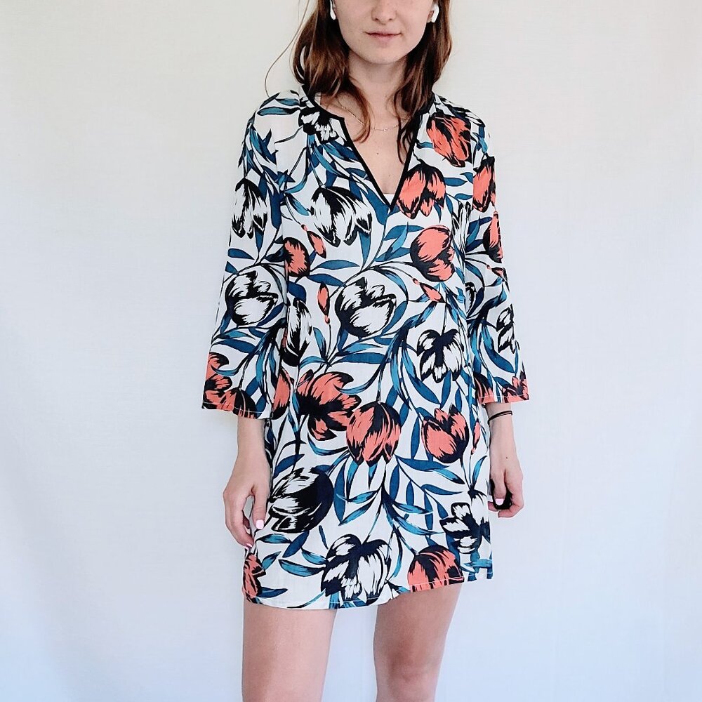 J. Crew Factory Floral Tulip Cotton Cover Up Style No. C2343 Size XS
